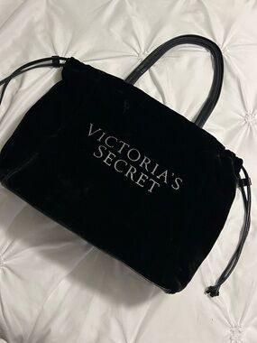 Victoria’s Secret velour drawstring rhinestone tote bag